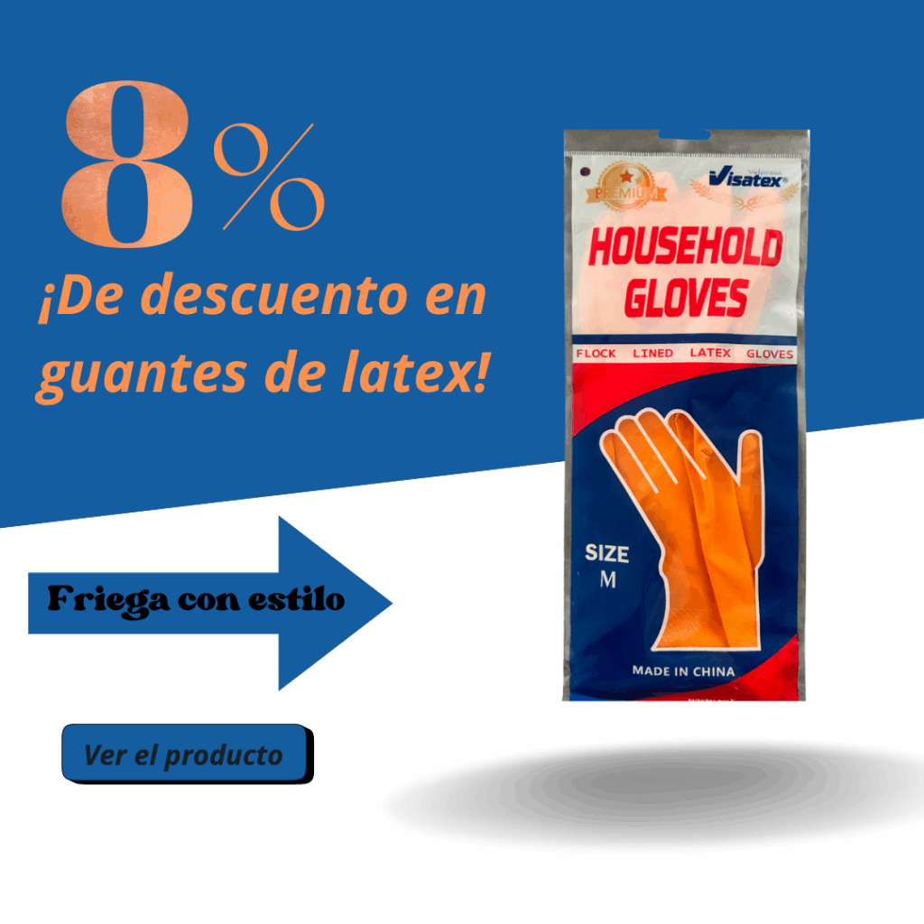 8% de descuento en guantes de latex