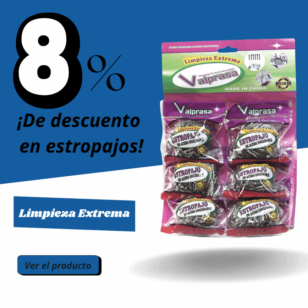 8% de descuento en estropajo de acero